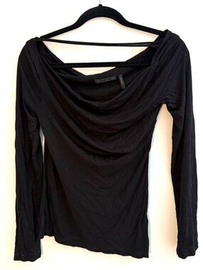 Helmut Lang Scala asymetrical ruched string top